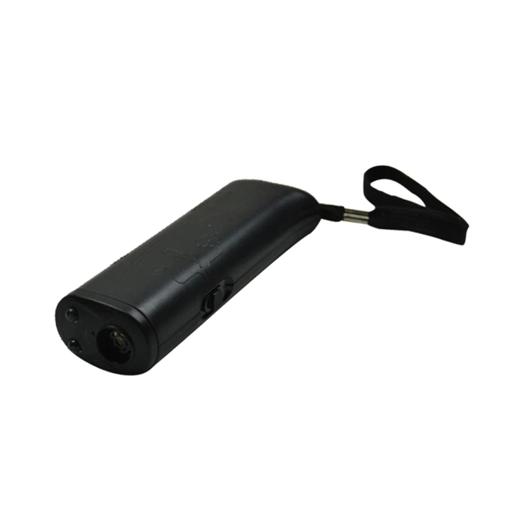 Aparat portabil cu ultrasunete pentru alungarea animalelor, functie dresaj si lanterna, negru