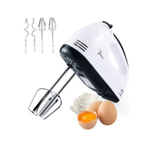 Mixer Electric de Mână LumaBella cu 7 Viteze, Accesorii din Oțel Inoxidabil – Tel pentru Ouă și Cârlige pentru Aluat, Design Ergonomic și Compact