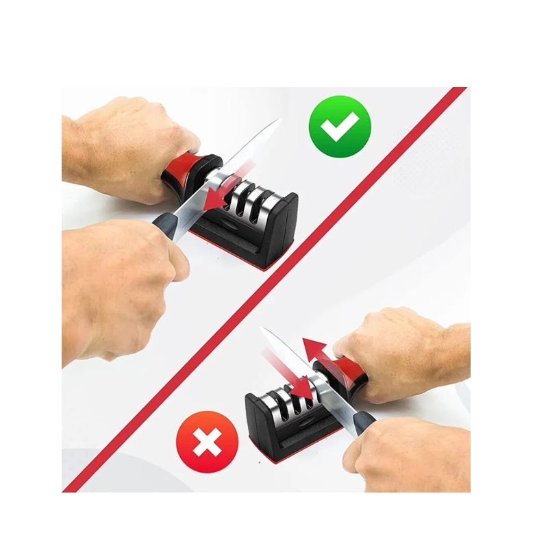 Aparat profesional pentru ascutit cutite, 3 trepte, uz casnic si profesional