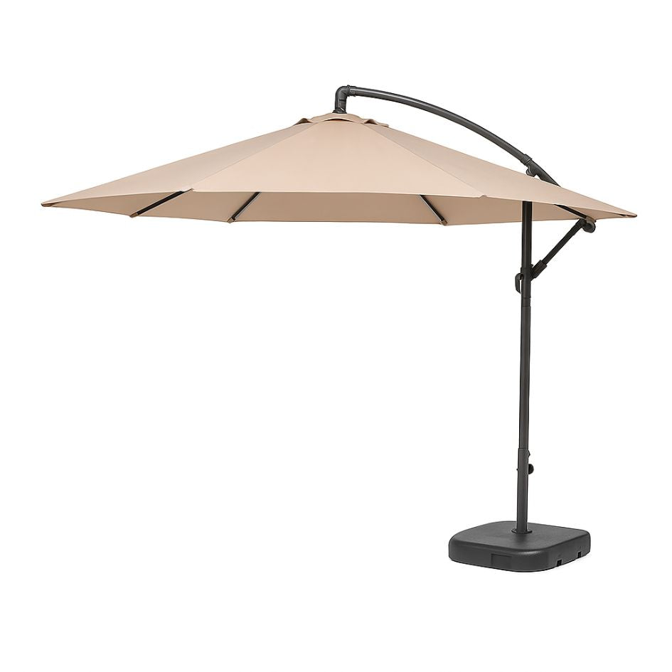 Umbrela suspendata gradina/terasa, cadru metalic, poliester UV, diametru 5 m, Crem