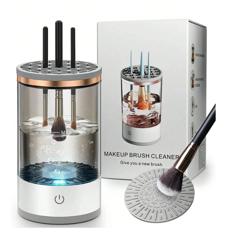 Aparat 2 in 1 pentru curatat pensule de machiaj – spala si usuca