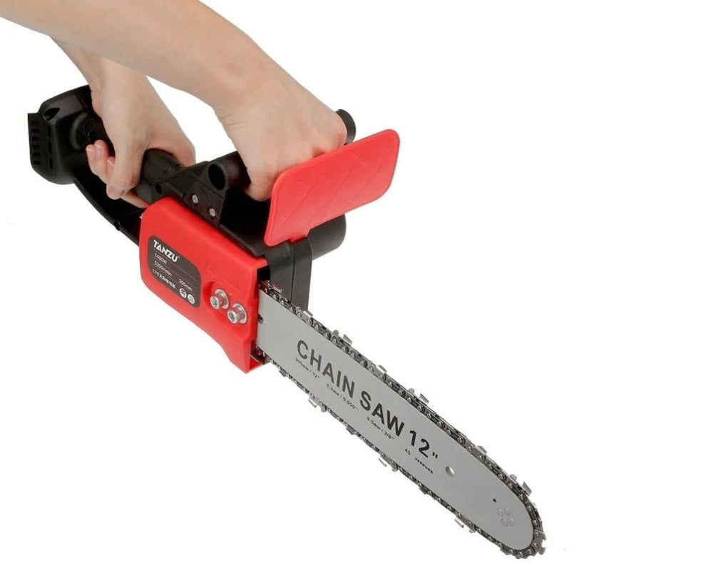 Fierastrau electric cu lant 12 inch 1200W 48V cu 2 acumulatori si geanta transport