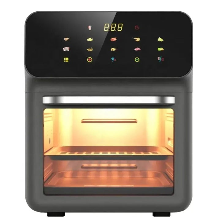 Friteuza electrica cu aer cald 12L – fara ulei, motor 1350W, accesorii incluse