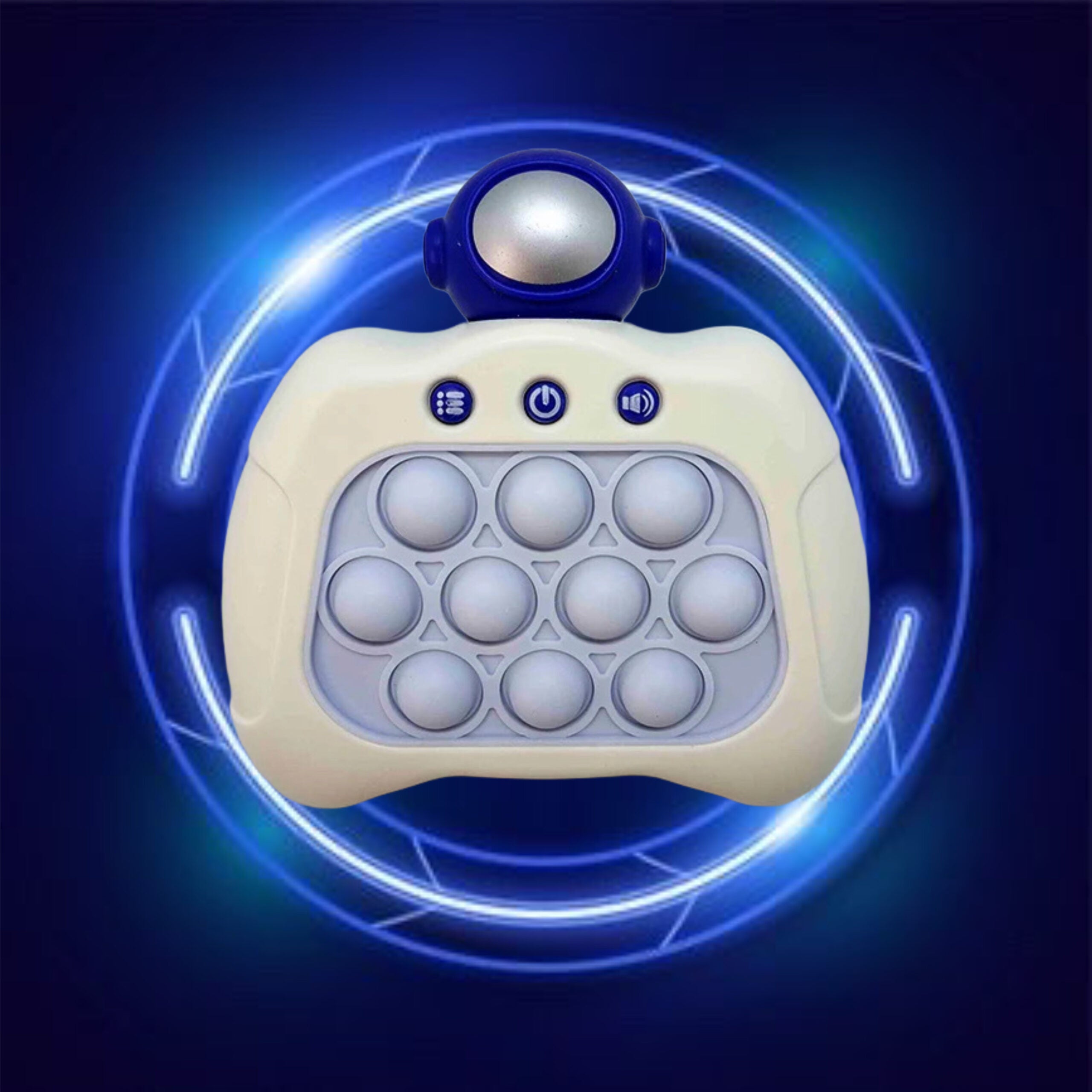 Consola interactiva Pop-it cu lumini si sunete, 4 moduri de joc, portabila