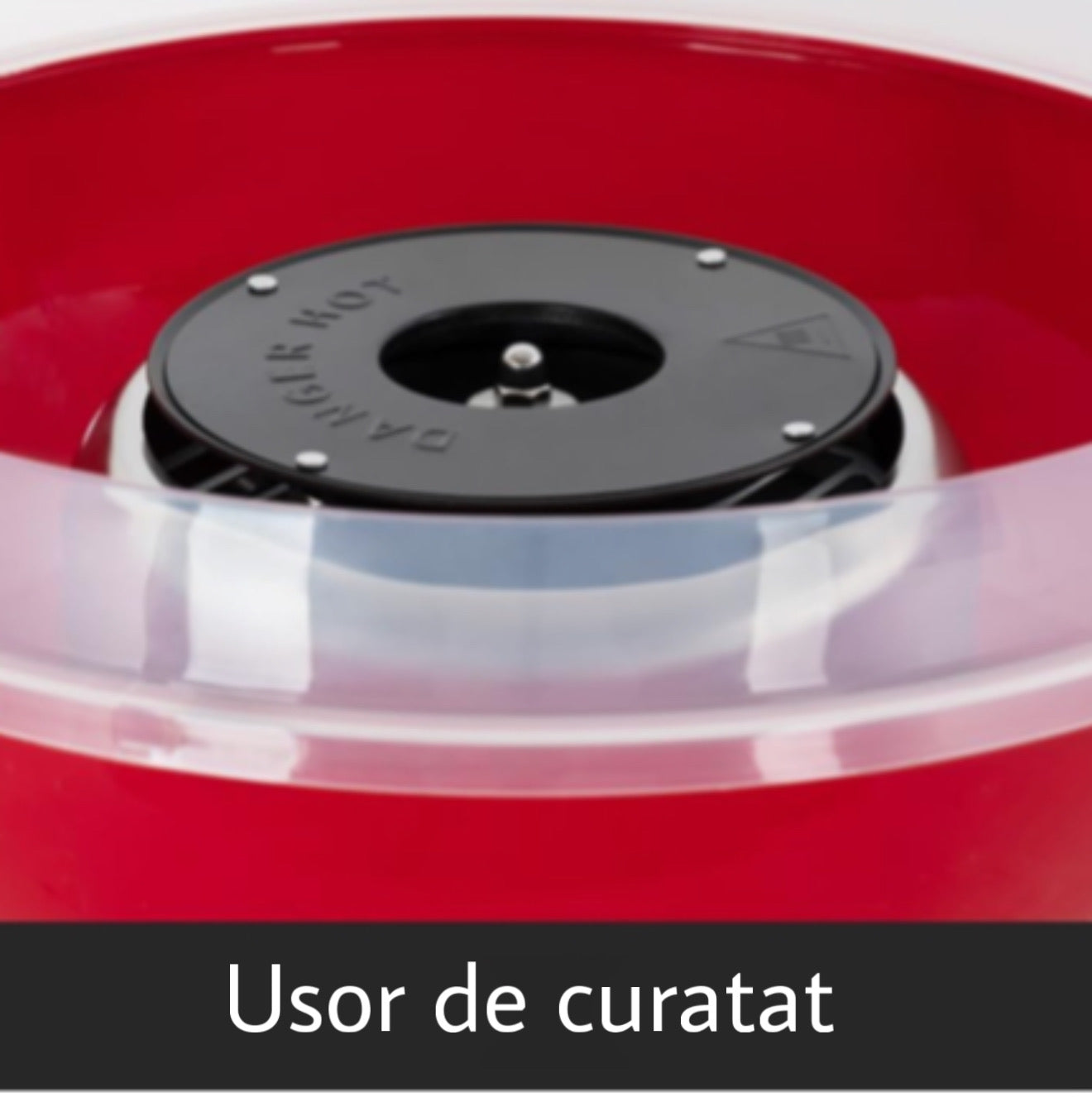 Aparat de facut vata de zahar retro 500W – usor de folosit, compact, rosu