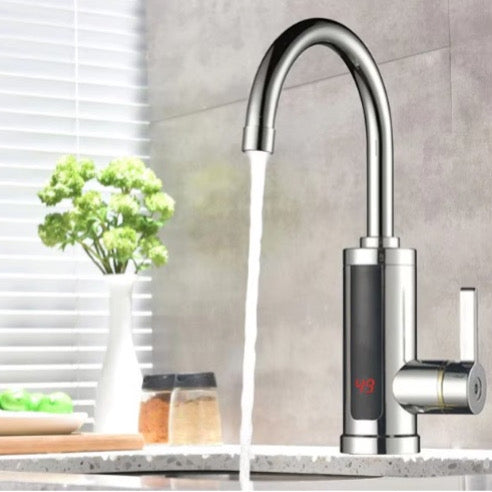 Robinet electric instant pentru incalzirea apei, cu senzor si pipa rotativa 360°