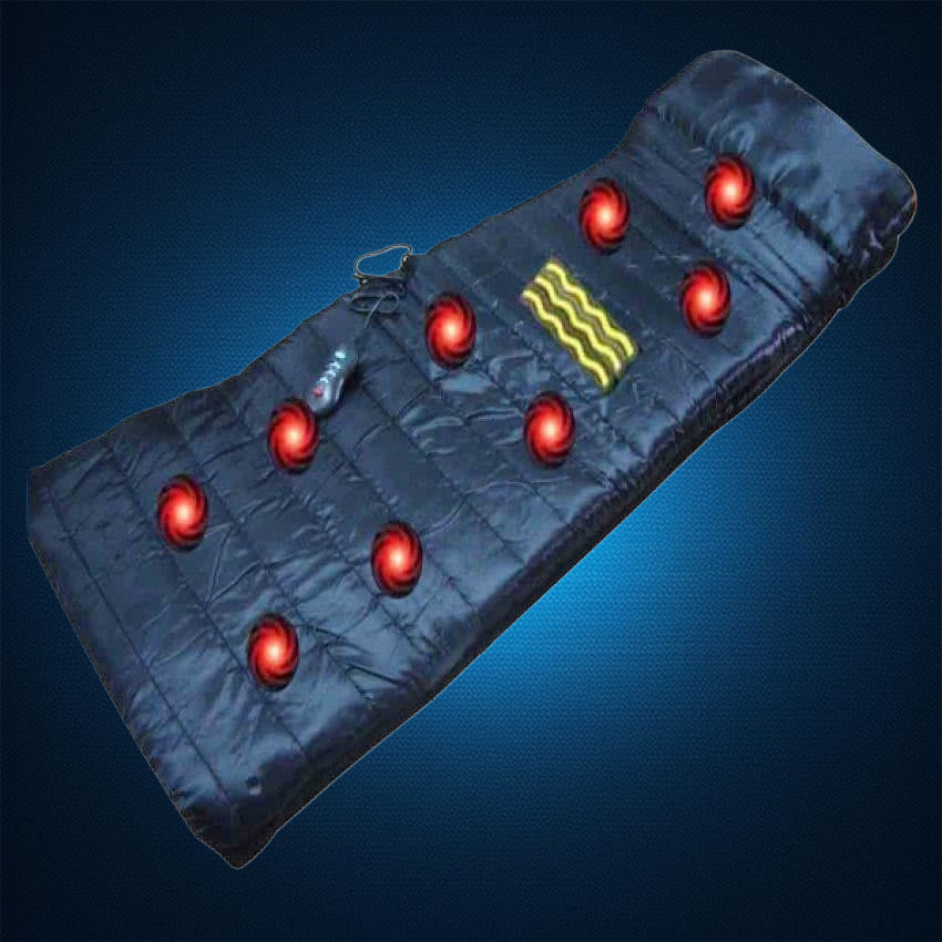 Saltea reversibila pentru masaj, 9 zone, 9 motoare, caldura, telecomanda