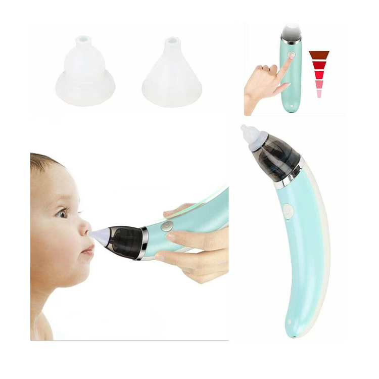 Aspirator nazal electric pentru bebelusi, 5 viteze, 2 capete din silicon, portabil