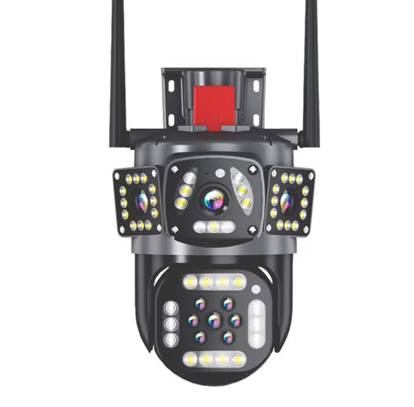 Camera de supraveghere tripla WiFi 6MP, Full HD, viziune 360, senzor miscare