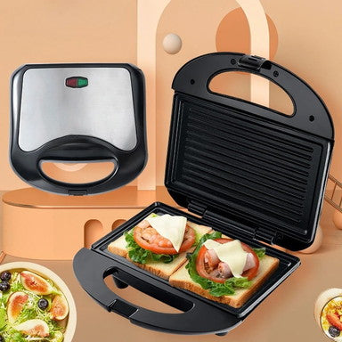 Grătar Electric LumaBella LB-58034, 750W – Placă Dublă de Încălzire, Oțel Inoxidabil, Design Compact Dreptunghiular, Negru