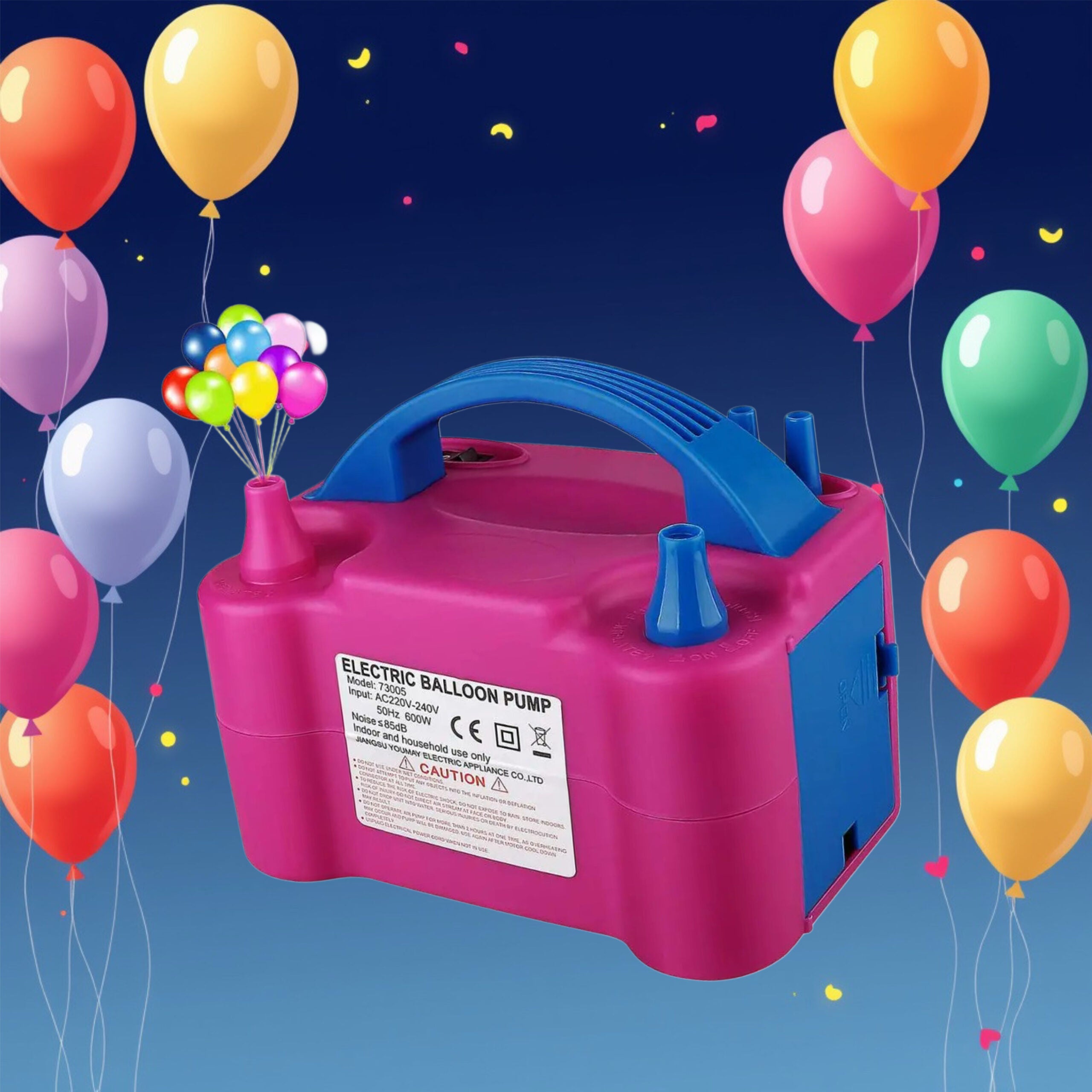 Pompa electrica profesionala pentru umflat baloane si obiecte gonflabile, 600 W, alimentare 220V