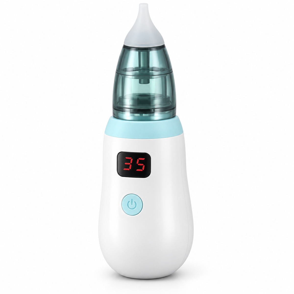 Aspirator Electric pentru Nas și Urechi, 3 Niveluri de Putere, Ecran LED și Capete Moi din Silicon