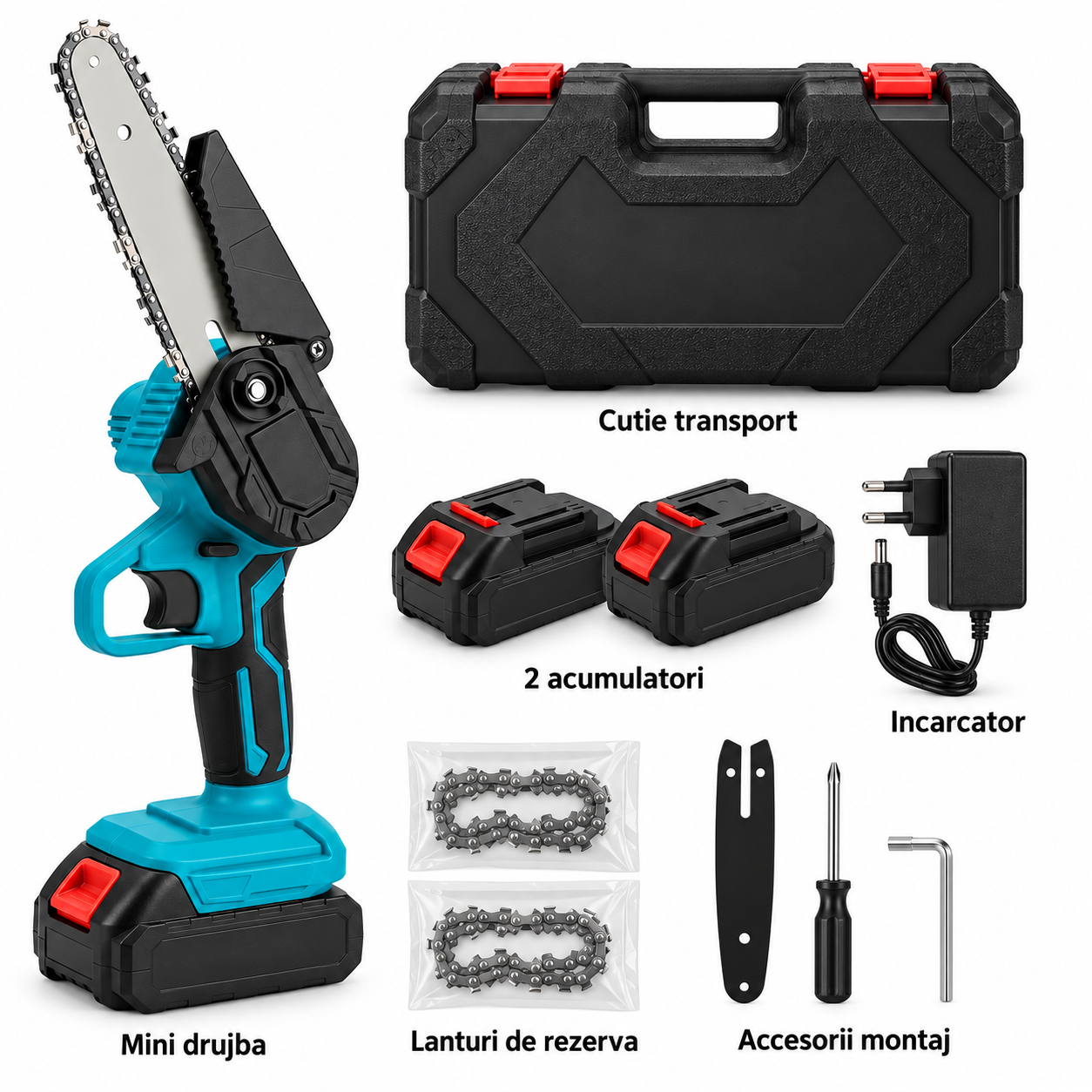 Fierastrau electric compact cu lant 6 inch – putere mare, control precis