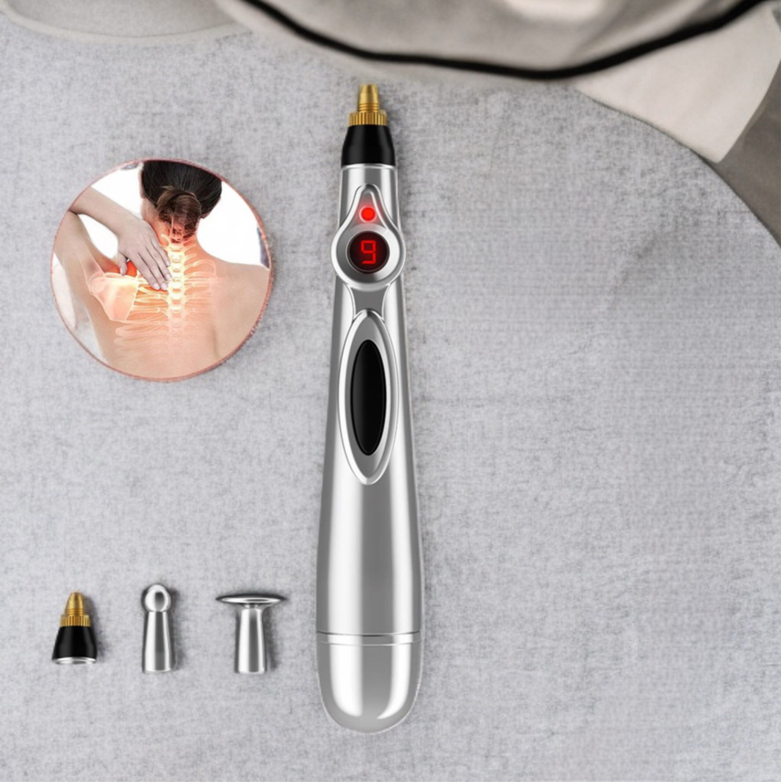 Stilou electric pentru Masaj si Electrostimulare