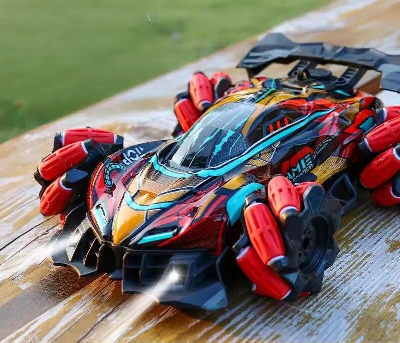 Masina Cascadorie RC 4x4 cu Telecomanda si Ceas Control Gesturi, Luminile LED, Muzica si Spray