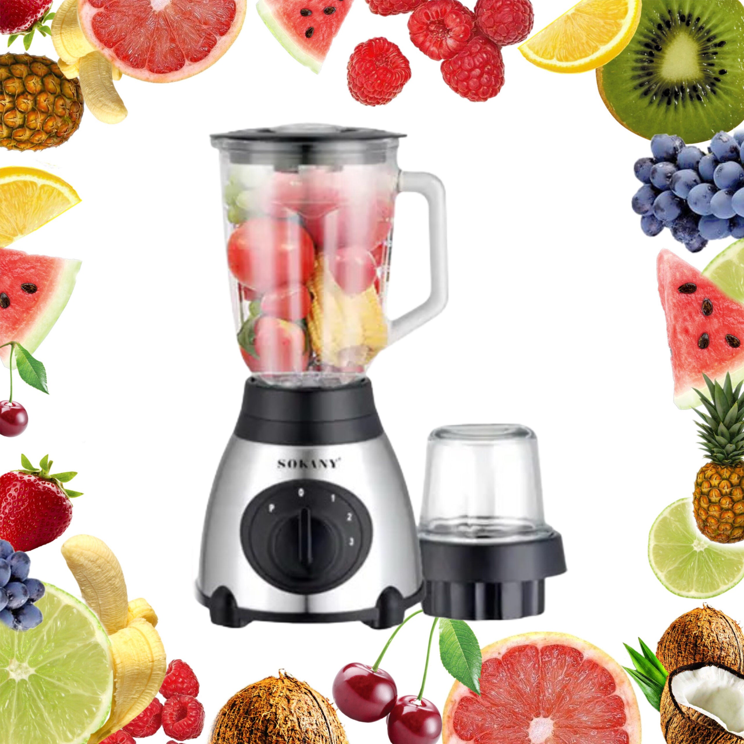 Blender 450W cu bol din sticla 1.5L si rasnita inclusa