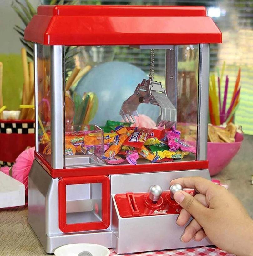 Aparat interactiv cu cleste pentru bomboane, copii 3+, rosu-gri