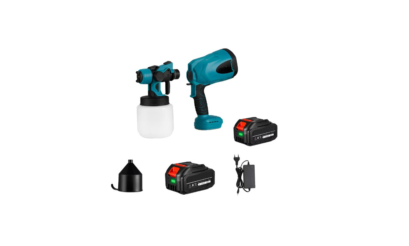 Pistol de vopsit electric profesional fara fir, 120W, 36V, 2 baterii Li-Ion, 800 ml