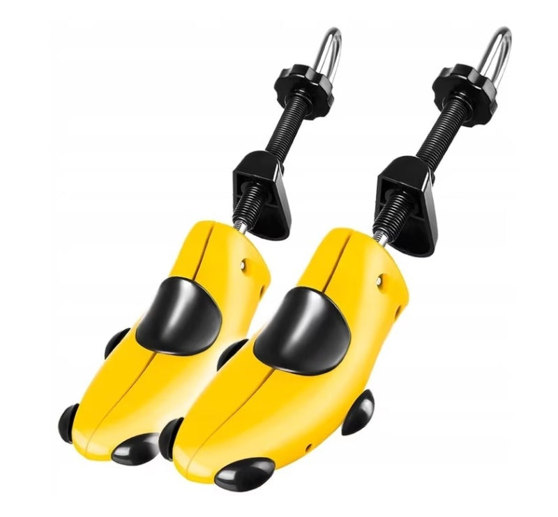 Set 2 sanuri pentru largit si alungit incaltaminte, universale, reglabile, marime 37-43, galben/negru