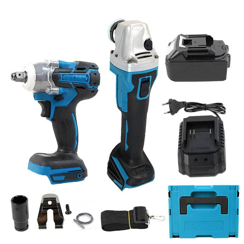 Set Unelte cu Acumulator 88Vf 6.0Ah – Polizor Unghiular și Cheie de Impact, Motor Brushless, Putere Profesională fără Cablu
