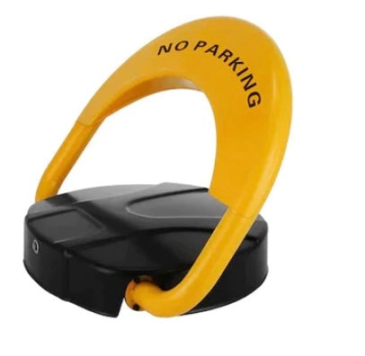 Blocator parcare automat, cu anti-furt si control de la distanta, galben/negru