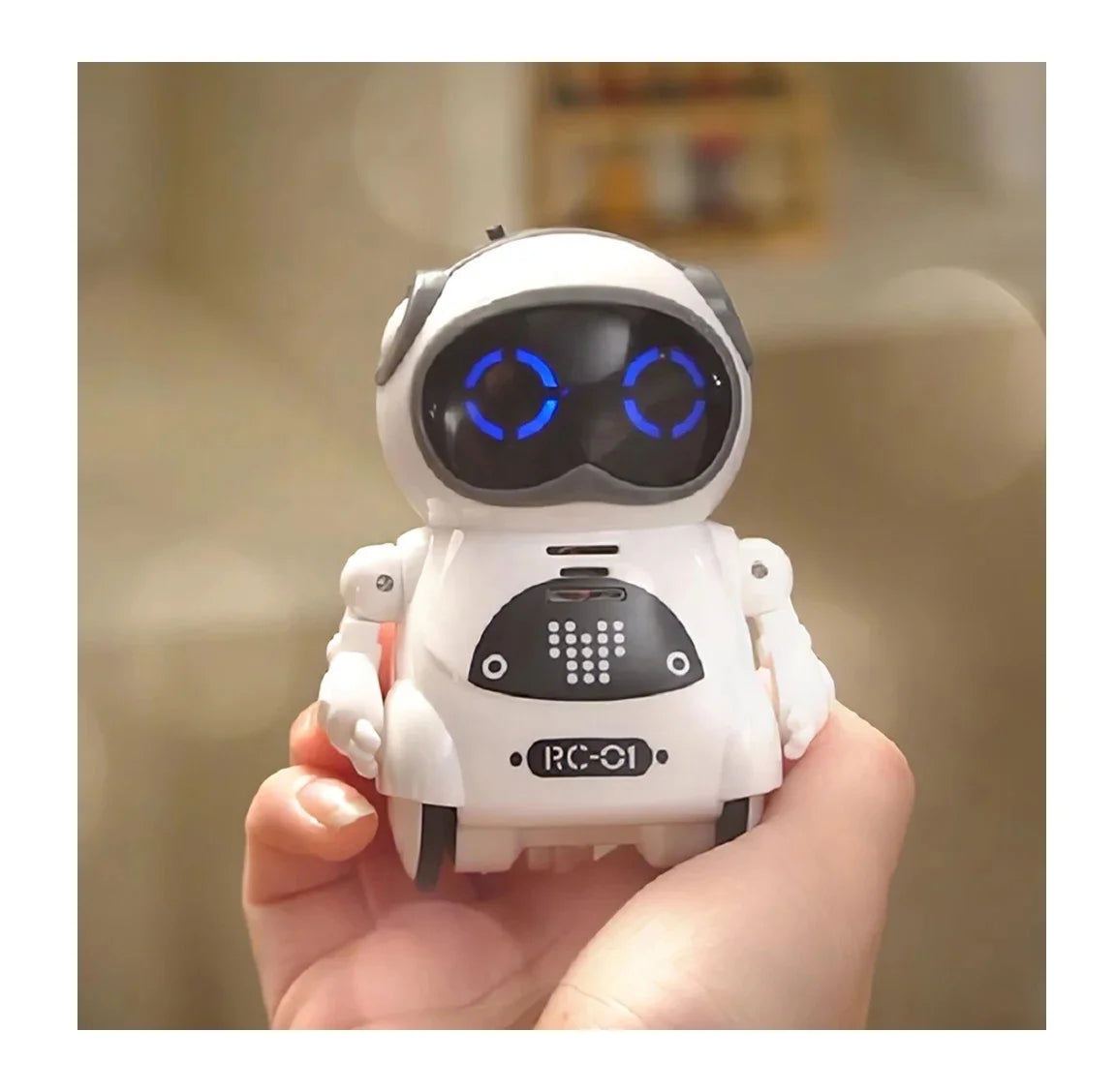 Robotel de buzunar cu control vocal, muzica, dans si functie educativa