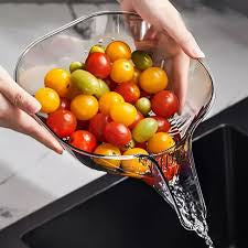 Cos de Scurgere pentru Fructe si Legume, Design Elefant, Transparent, Robust si Durabil