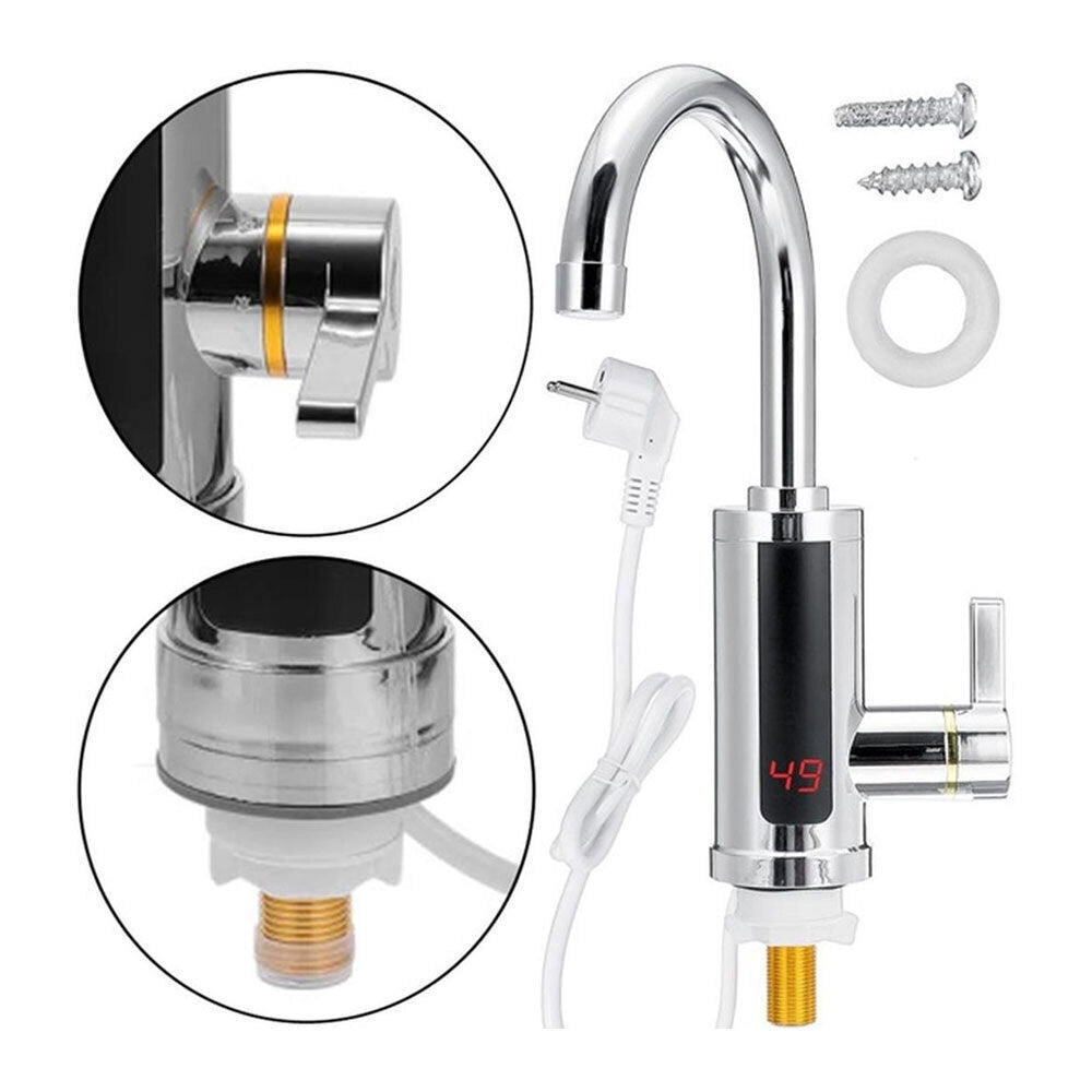 Robinet electric instant pentru incalzirea apei, cu senzor si pipa rotativa 360°