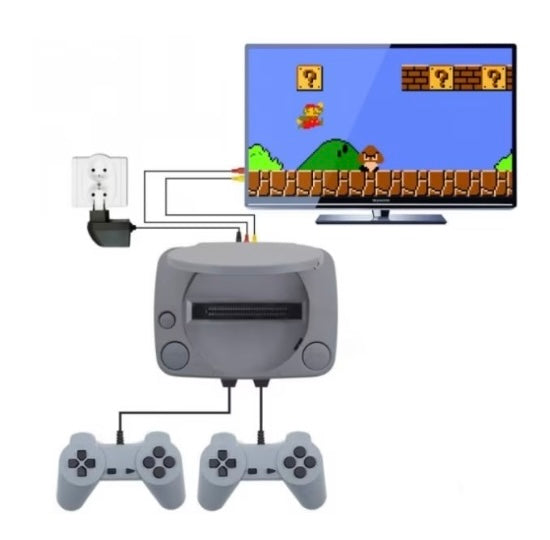 Consola Jocuri TV cu 2 manete si Pistol Memorie Interna Jocuri Clasice
