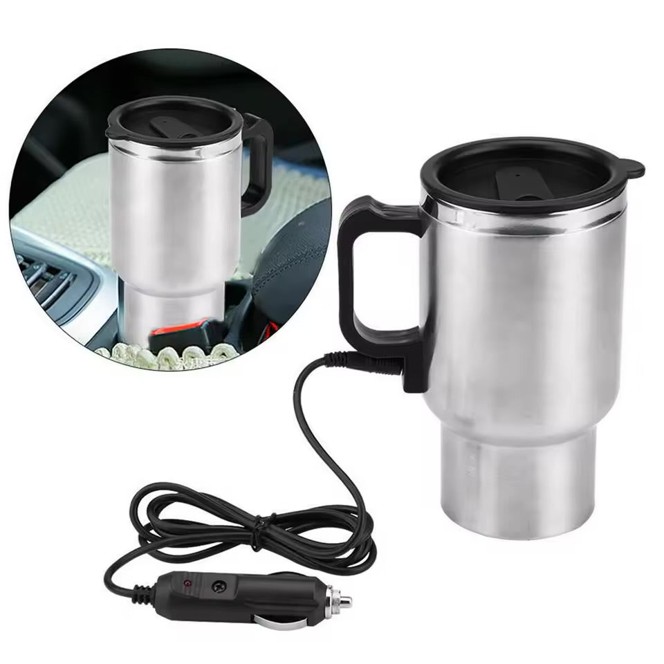 Cana termos auto – 400 ml, adaptor priza 12V, pentru cafea calda in masina