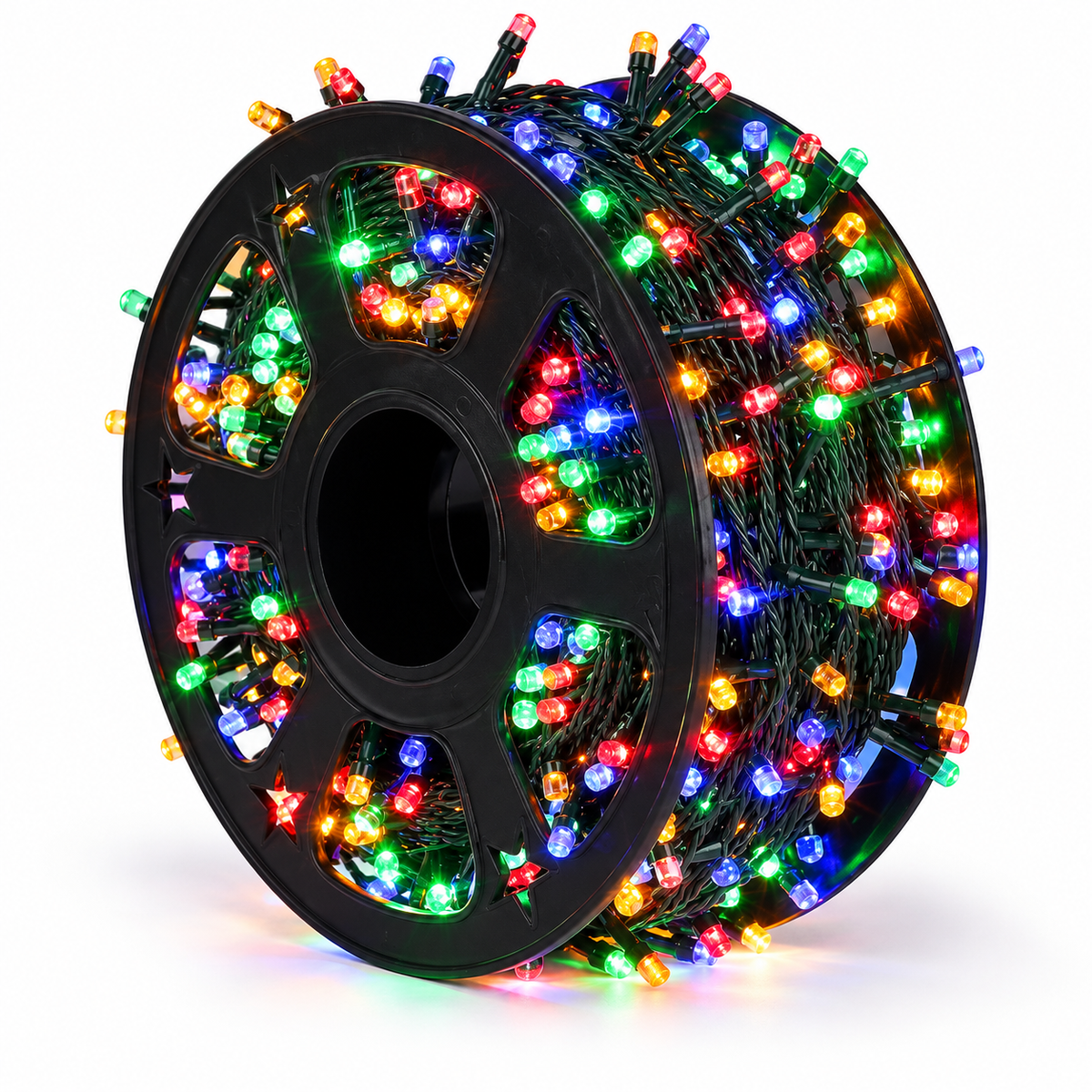 Instalație de Crăciun LED tip rolă, 100 m, multicoloră, 8 moduri de iluminare, alimentare 220 V, IP44, interior și exterior