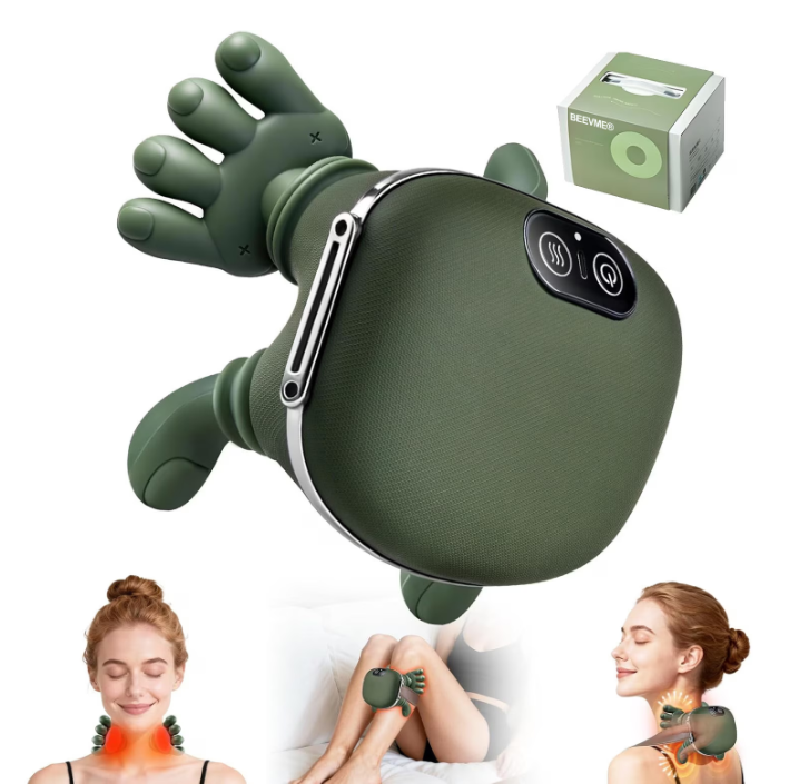 Aparat de Masaj cu maini 3D Shiatsu cu Încălzire – Pentru Gât, Spate și Picioare