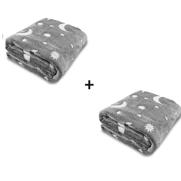 Pachet Promo: 2 X Paturica pentru copii, stelute, moale si confortabila, 110 x 150 cm